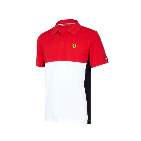 Men's Contrast Polo Shirt Red 2018 Scuderia Ferrari